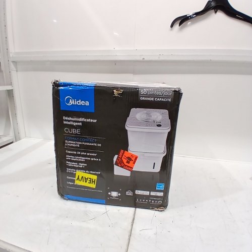 MIDEA CUBE 50PT SMART DEHUMIDIFIER - COVERS UP TO 4500SQFT - SMART CONTROLS COMPATIBLE WITH ALEXA - WHITE (MODEL: MADM50R1AWT) image 5