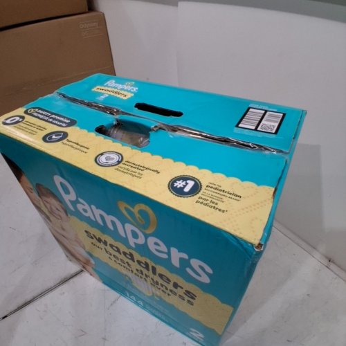 144PK PAMPERS SWADDLERS DISPOSABLE BABY DIAPERS - SIZE 2 (10-22LBS) image 3