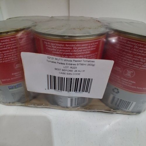 6PK MUTTI WHOLE PEELED TOMATOES, 796ML EACH image 2