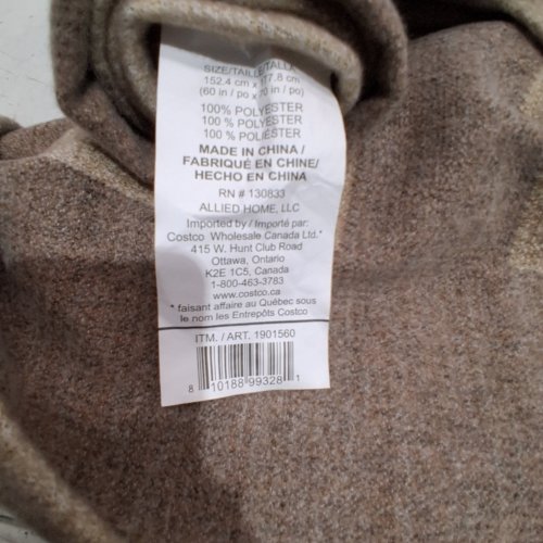 CHALET DECOR WOVEN THROW BLANKET - 60" X 70" - BROWN / BEIGE (STYLE : 1901560) image 2