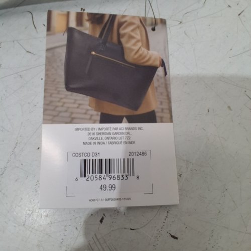 BUFFALO DAVID BITTON LEATHER TOTE SHOULDER BAG - BLACK (MODEL: 2012486) image 2