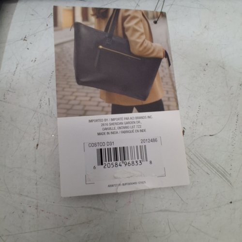 BUFFALO DAVID BITTON LEATHER TOTE SHOULDER BAG - BLACK (MODEL: 2012486) image 3