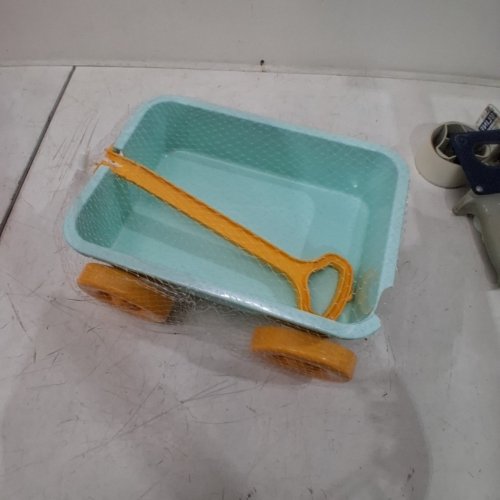 KIDS INDOOR\OUTDOOR WAGON TOY - 10" X 12" - BLUE\ORANGE image 3