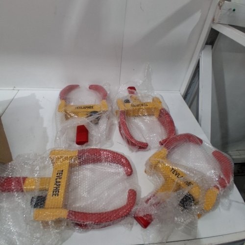 4PK TEVLAPHEE UNIVERSAL ANTI THEFT WHEEL LOCK - 7"-11.5" - YELLOW/RED - (MODEL: TSY01-4PCS) image 2
