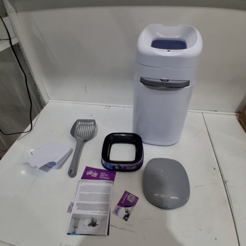 LITTER GENIE PAIL STYLE CAT LITTER WASTE DISPOSAL SYSTEM - WHITE/GREY (MODEL: 00666594210890) image 2