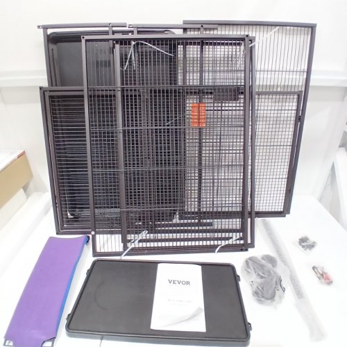 VEVOR ROLLING LARGE 2-TIER SMALL ANIMAL / FERRET CAGE - 36" X 23" X 39" - BLACK (MODEL: JM-XC-082) image 3