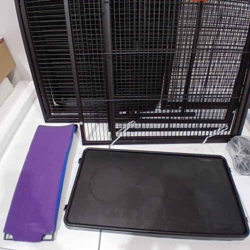 VEVOR ROLLING LARGE 2-TIER SMALL ANIMAL / FERRET CAGE - 36" X 23" X 39" - BLACK (MODEL: JM-XC-082) image 7
