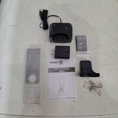 YEALINK CORDLESS HANDSET WITH 100 PHONE BOOK/DIRECTORY MEMORY - 2.4" SCREEN SIZE - GREY (MODEL: W56H) image 2