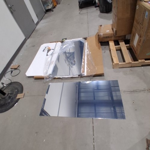 2PC BOOLUU TEMPERED GLASS FULL LENGTH WALL MOUNTED FRAMELESS HOME GYM MIRRORS - 48" X 24" EACH - SILVER image 4