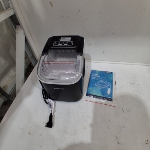 EUHOMY COUNTERTOP ICE MAKER MACHINE WITH HANDLE, BASKET AND SCOOP - MAKES 26LBS PER DAY - BLACK (MODEL: IM030-BBL-CAEH) image 3
