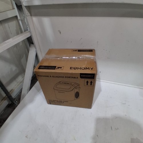 EUHOMY COUNTERTOP ICE MAKER MACHINE WITH HANDLE, BASKET AND SCOOP - MAKES 26LBS PER DAY - BLACK (MODEL: IM030-BBL-CAEH) image 6