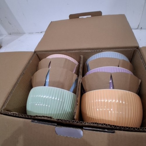 6PC MAISON NEUVE TAYLOR PORCELAIN BOWLS - 36OZ - MULTI-COLOUR/WHITE (MODEL: 1876753) image 2
