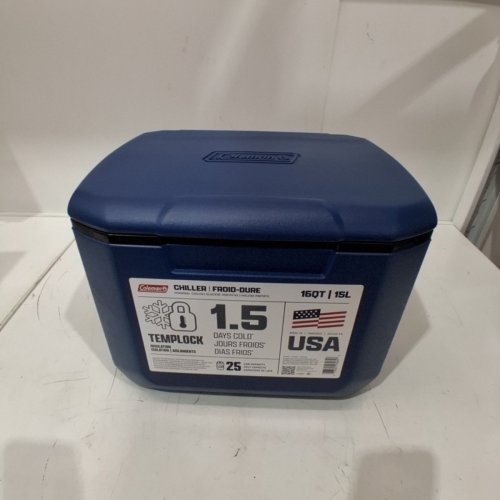 COLEMAN CHILLER PORTABLE COOLER - 16QT (HOLDS 25 CANS) - DARK BLUE image 2