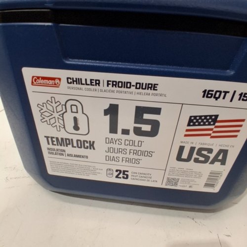 COLEMAN CHILLER PORTABLE COOLER - 16QT (HOLDS 25 CANS) - DARK BLUE image 4