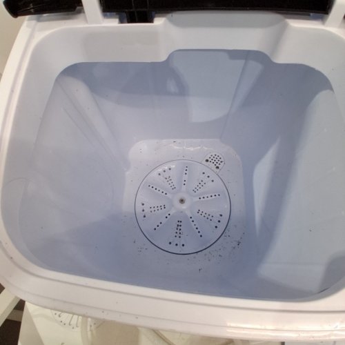 KARL HOME PORTABLE WASHING MACHINE WITH DRAIN PUMP - 15LB CAPACITY - 240W - WHITE/BLACK (MODEL: KHWASHER517) image 4
