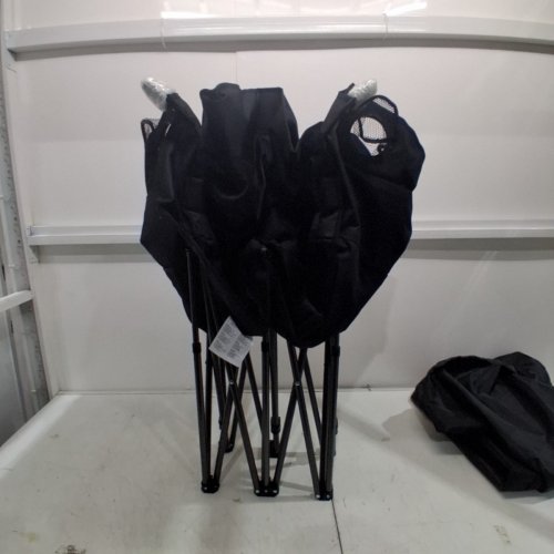 SDHYL 2-PERSON OVERSIZED FOLDING CAMPING CHAIR - 660LBS MAX/CAP - BLACK image 4