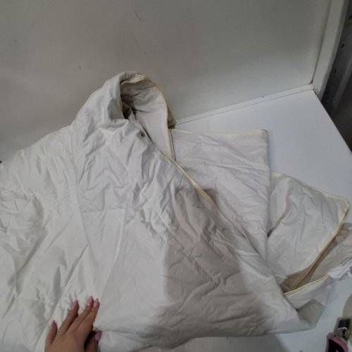KUPEN COOL SILK DUVET WITH TRIM - KING - WHITE/GOLD image 3