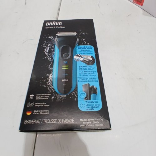 BRAUN SERIES S3 PROSKIN MEN'S ELECTRIC FOIL SHAVER / RECHARGEABLE ELECTRIC RAZOR, WET & DRY - BLUE (MODEL: 3040S 5416) image 2