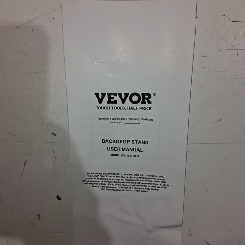VEVOR ADJUSTABLE BACKDROP STAND BACKGROUND KIT WITH CARRYING BAG - 8.5FT X 10FT - BLACK (MODEL: BJJ-8510) image 4