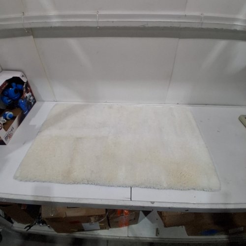 SHAG RUG - 45" X 25" - IVORY / WHITE image 2