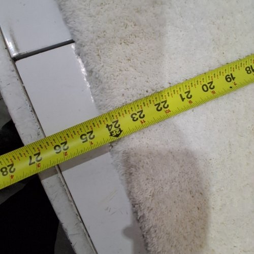 SHAG RUG - 45" X 25" - IVORY / WHITE image 3