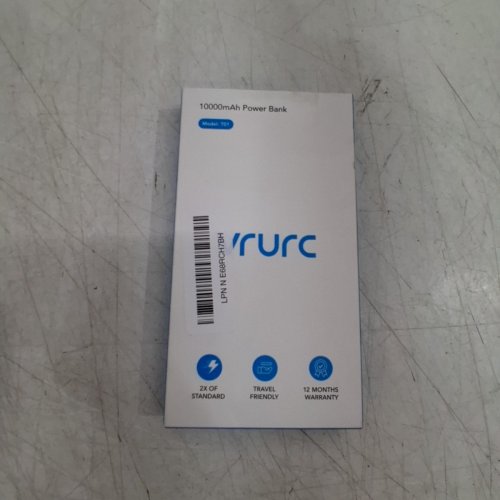 VRURC PORTABLE CHARGER WITH BUILT-IN CABLES AND AC WALL PLUG - 10000MAH POWER BANK - BLACK (MODEL: T01) image 5