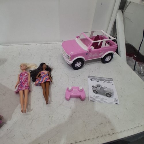 HOT WHEELS BARBIE REMOTE CONTROL FORD BRONCO RC VEHICLE WITH 2 DOLLS - PINK AND WHITE (ITEM: 1851616/JMM81) image 5