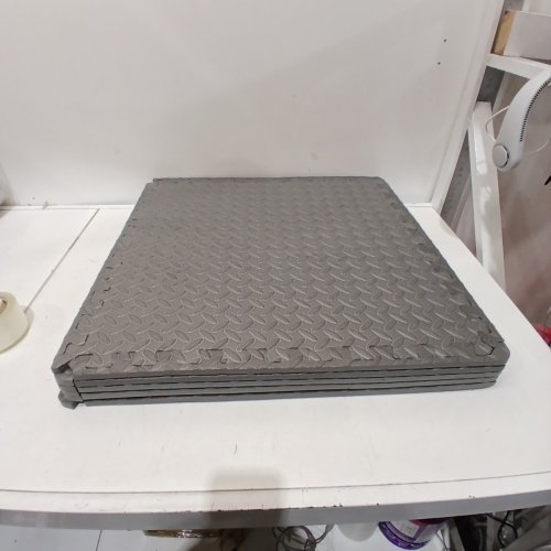 6PC PROSOURCEFIT PUZZLE EXERCISE MATS EVA FOAM INTERLOCKING TILES - 24" X 24" - BLACK image 2