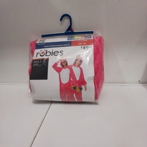 UNISEX RUBIES HOODED UNICORN COSTUME - SMALL/MEDIUM - PINK image 3