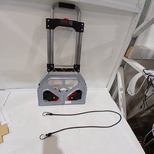 FOLDING HAND TRUCK DOLLY - 176LB CAP - SILVER/BLACK/RED (MODEL:2123A) image 2