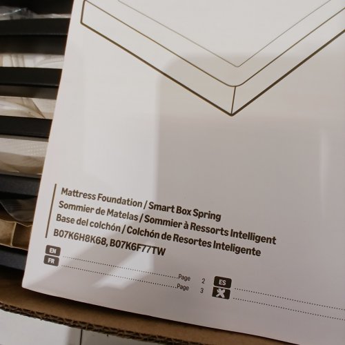 AMAZONBASICS SMART BOX SPRING BED BASE, 9" H MATTRESS FOUNDATION, TOOL-FREE EASY ASSEMBLY - 74"L X 38"W X 9"H TWIN - WHITE image 2
