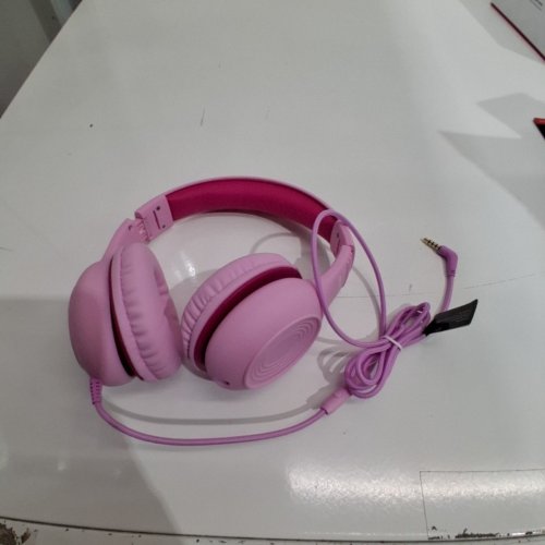 KIDS MPOW CH6S WIRED OVER-EAR HEADPHONES WITH 85DB/94DB VOLUME LIMITER AND IN-LINE MIC - PINK (MODEL: BH297B) image 2