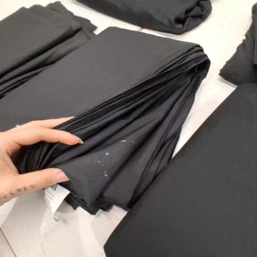 SOLID THICK HOME TABLE CLOTH - 96" X 126" - BLACK image 3