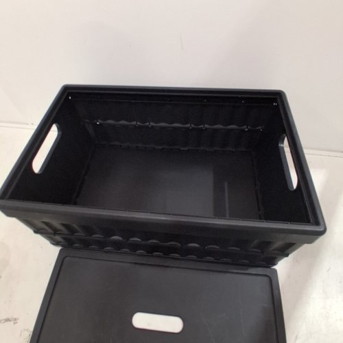 BRIGHTROOM EASY ASSEMBLY HARD SIDED COLLAPSIBLE STORAGE BIN - 10" X 23.6" X 15" - BLACK image 3
