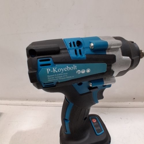 P-KOYEBOLT CORDLESS HIGH TORQUE IMPACT WRENCH KIT WITH 2 BATTERIES- 21 V, 2300 RPM - TEAL AND BLACK image 6