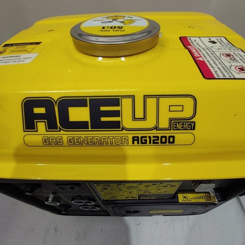 ACEUP ENERGY GAS PORTABLE 2-STROKE GENERATOR - 1200W PEAK / 1000W RUNNING / 120 V - YELLOW (MODEL: AG1200) image 2