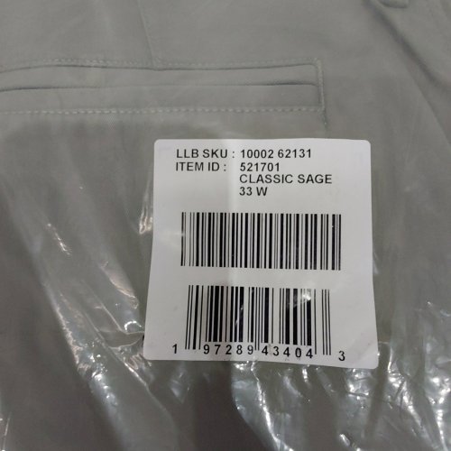 MEN'S L.L.BEAN COMFORT STRETCH CHINO SHORTS - 33 WIDE - SAGE (STYLE: 521701) image 3