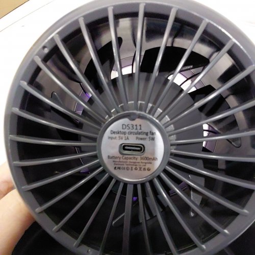 GUXLY DESKTOP WHISPER-QUIET CIRCULATING FAN - PURPLE (MODEL: DS311) image 3