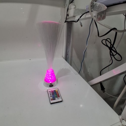 LED FIBER OPTICAL LAMP WITH CRYSTALS - 14" - MULTICOLOUR image 4