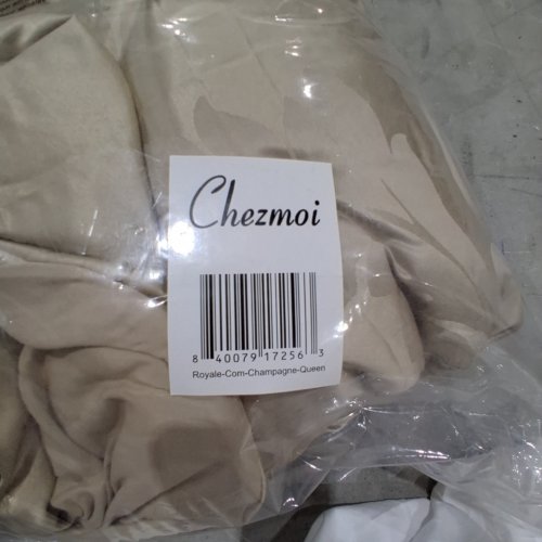 7PC CHEZMOI COLLECTION JACQUARD COMFORTER SET - QUEEN - CHAMPAGNE image 8