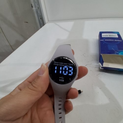 KIDS LED PEDOMETER WATER-RESISTANT SPORT WATCH - GREY image 2