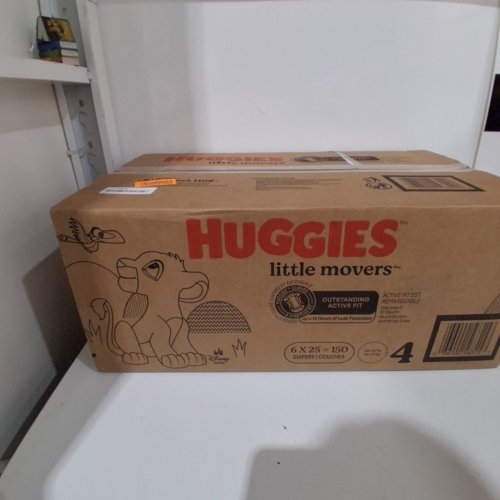 150pk HUGGIES LITTLE MOVERS DIAPERS - SIZE 4 - WHITE (TOTAL 150) image 2