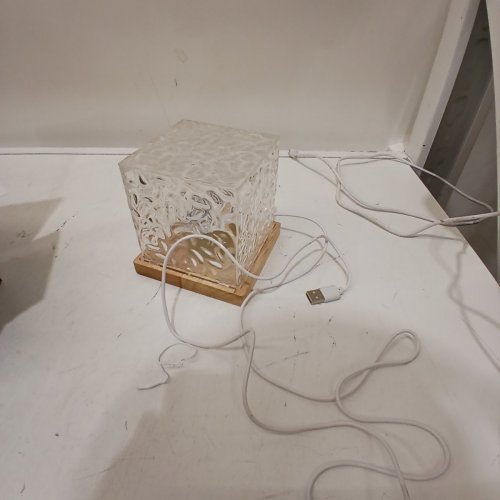 USB DYNAMIC WATER PATTERN LIGHT - WOOD BASE image 3