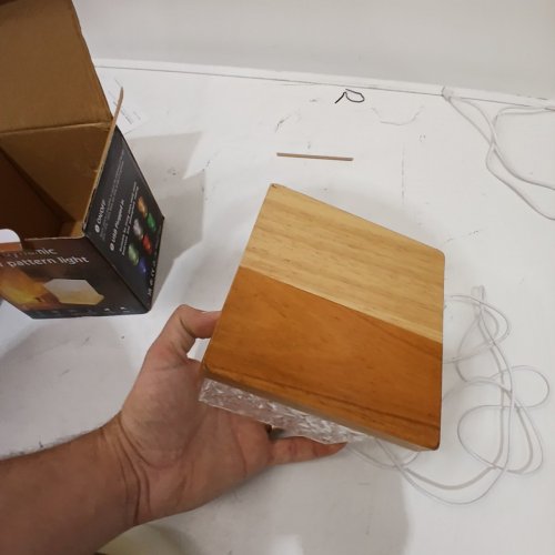 USB DYNAMIC WATER PATTERN LIGHT - WOOD BASE image 4