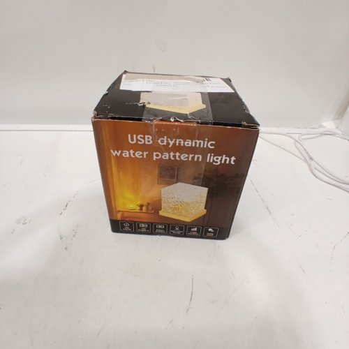 USB DYNAMIC WATER PATTERN LIGHT - WOOD BASE image 5