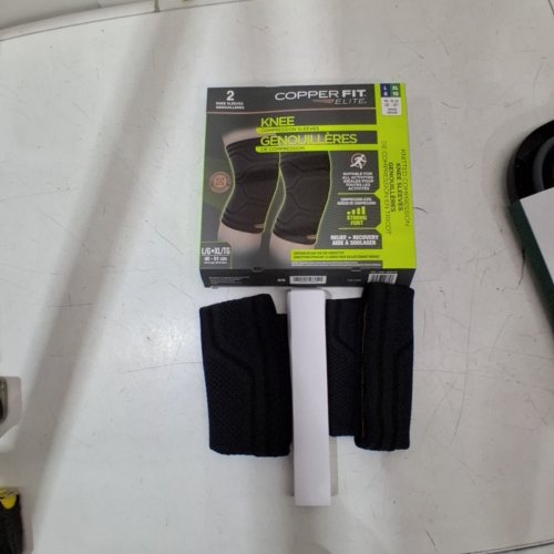 2PK COPPER FIT ELITE BREATHABLE ADVANCED COMPRESSION KNEE SLEEVES - LARGE / EXTRA LARGE - BLACK (MODEL: 1827023) image 2