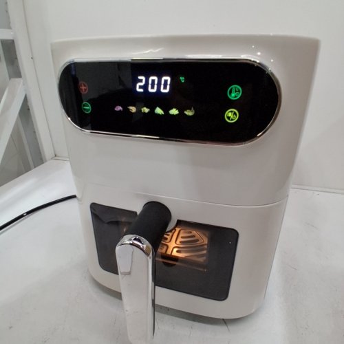 AIR FRYER WITH COOKING WINDOW AND BASKET LINERS - 5.3QT - WHITE (MODEL: AF01) image 2
