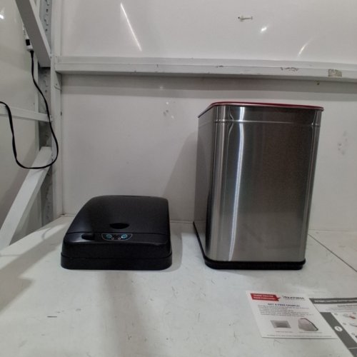 ITOUCHLESS PET-PROOF STAINLESS STEEL SENSOR TRASH CAN WITH ABSORBX ODOR FILTER SYSTEM - 8 GALLON (MODEL: DZT08PL-1) image 2