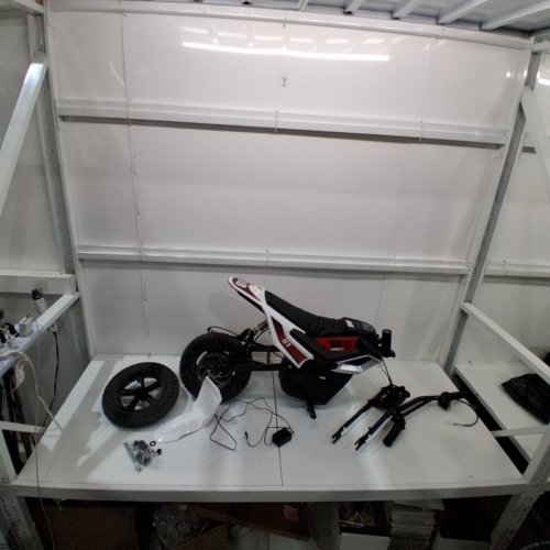 KIDS GARVEE ELECTRIC DIRT BIKE WITH REAR SUSPENSION, MUSIC & RUBBER TIRES - 350W - 13.7MPH - 24V - WHITE/MULTICOLOR (MODEL:JC310A) image 3