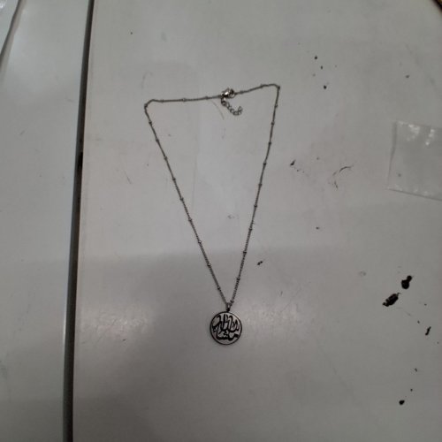 ADULTS ROUND PENDANT NECKLACE - 16 MM PENDANT/20-22" CHAIN LENGTH - SILVER TONE image 3
